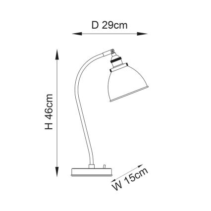 Endon 98747 - Lampe de table FRANKLIN 1xE14/7W/230V laiton