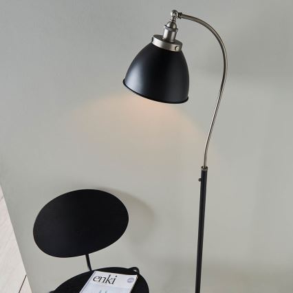 Endon 98753 - Vloerlamp FRANKLIN 1xE27/10W/230V mat chroom/antraciet
