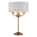 Endon 98932 - Tafellamp HIGHCLERE 3xE14/18W/230V wit/messing Ø 32 cm