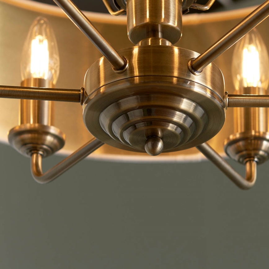 Endon 98933 - Suspension chaîne HIGHCLERE 6xE14/40W/230V blanc/laiton