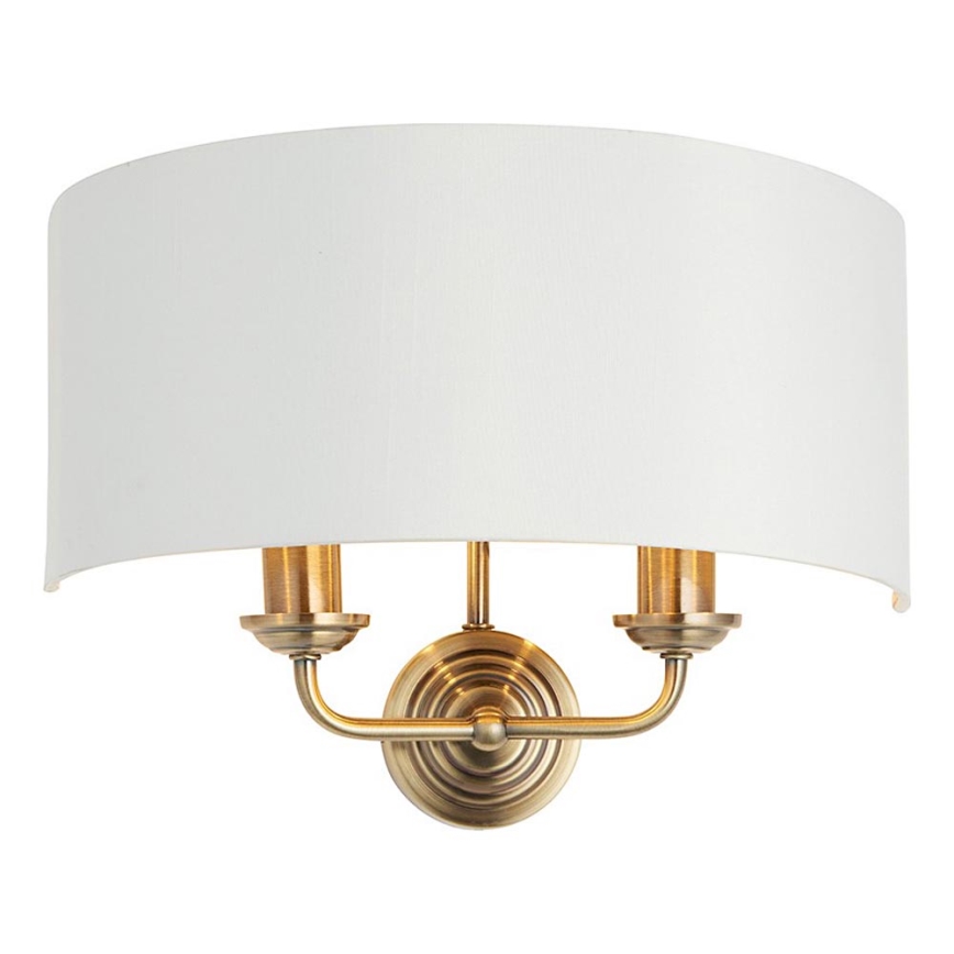 Endon 98937 - Wandlamp HIGHCLERE 2xE14/40W/230V wit/messing