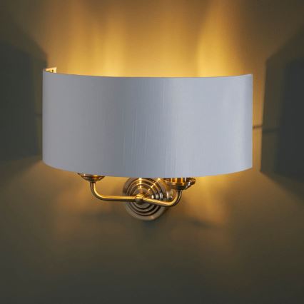 Endon 98937 - Wandlamp HIGHCLERE 2xE14/40W/230V wit/messing