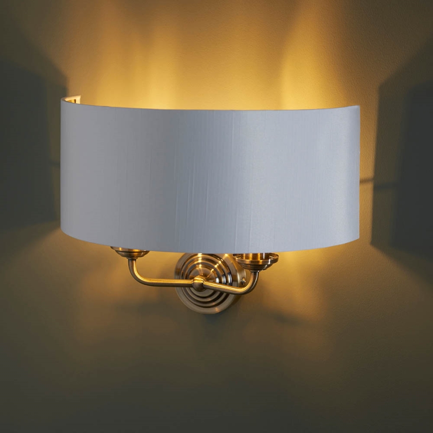 Endon 98937 - Wandlamp HIGHCLERE 2xE14/40W/230V wit/messing