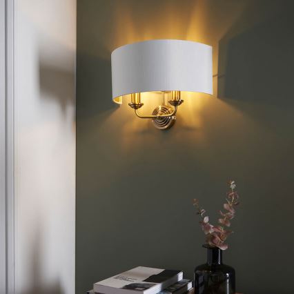 Endon 98937 - Wandlamp HIGHCLERE 2xE14/40W/230V wit/messing
