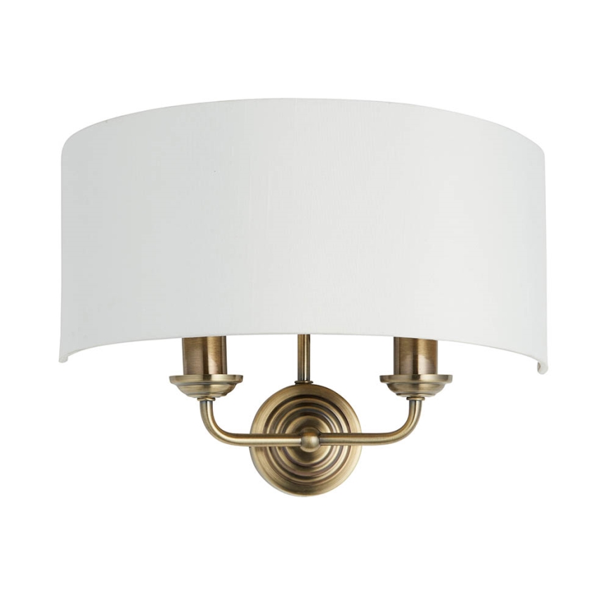 Endon 98937 - Wandlamp HIGHCLERE 2xE14/40W/230V wit/messing