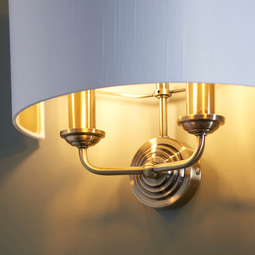 Endon 98937 - Wandlamp HIGHCLERE 2xE14/40W/230V wit/messing