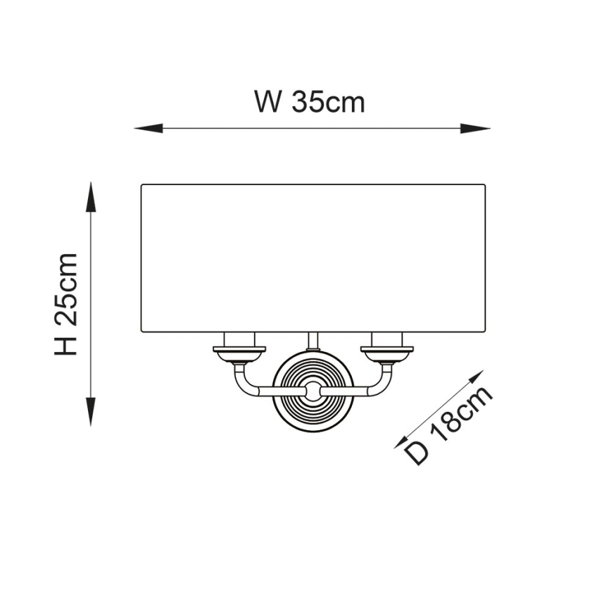 Endon 98937 - Wandlamp HIGHCLERE 2xE14/40W/230V wit/messing