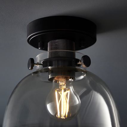 Endon 99106 - Plafonnier URBAN 1xE27/10W/230V noir/transparent