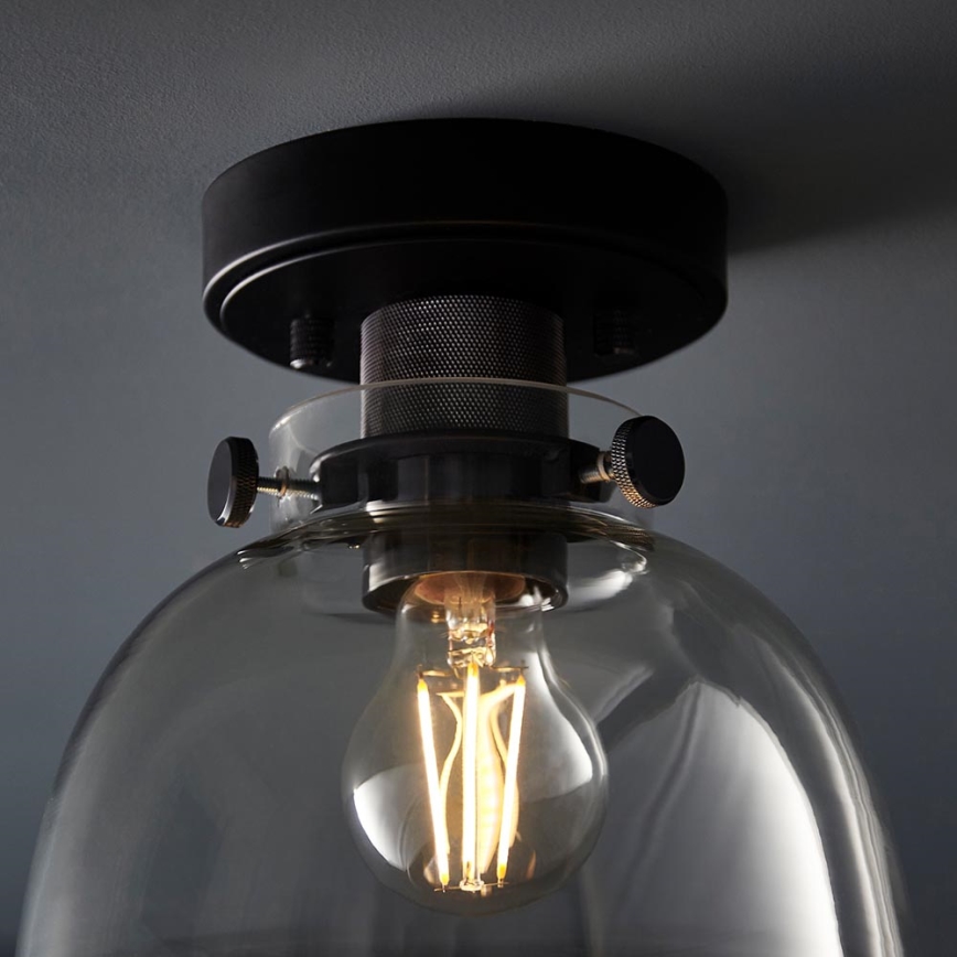 Endon 99106 - Plafonnier URBAN 1xE27/10W/230V noir/transparent