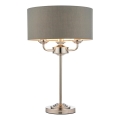 Endon 99149 - Lampe de table HIGHCLERE 3xE14/18W/230V gris/chrome brillant d. 32 cm