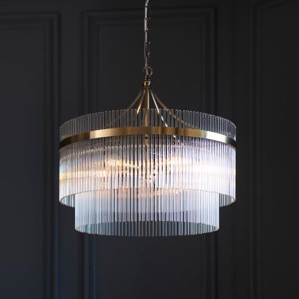 Endon 99166 - Kroonluchter aan ketting MARIETTA 5xE14/7W/230V messing/helder