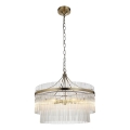 Endon 99166 - Lustre sur chaîne MARIETTA 5xE14/7W/230V laiton/transparent
