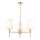 Endon 99456 - Lustre à tige 3xE14/6W/230V doré/blanc