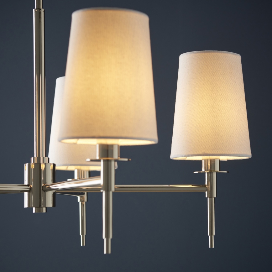Endon 99457 - Kroonluchter met ketting 5xE14/6W/230V glanzend chroom/wit