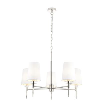 Endon 99457 - Lustre sur chaîne 5xE14/6W/230V chrome brillant/blanc