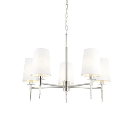 Endon 99457 - Lustre sur chaîne 5xE14/6W/230V chrome brillant/blanc