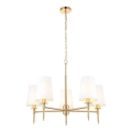 Endon 99458 - Kroonluchter aan ketting 5xE14/6W/230V goud/wit