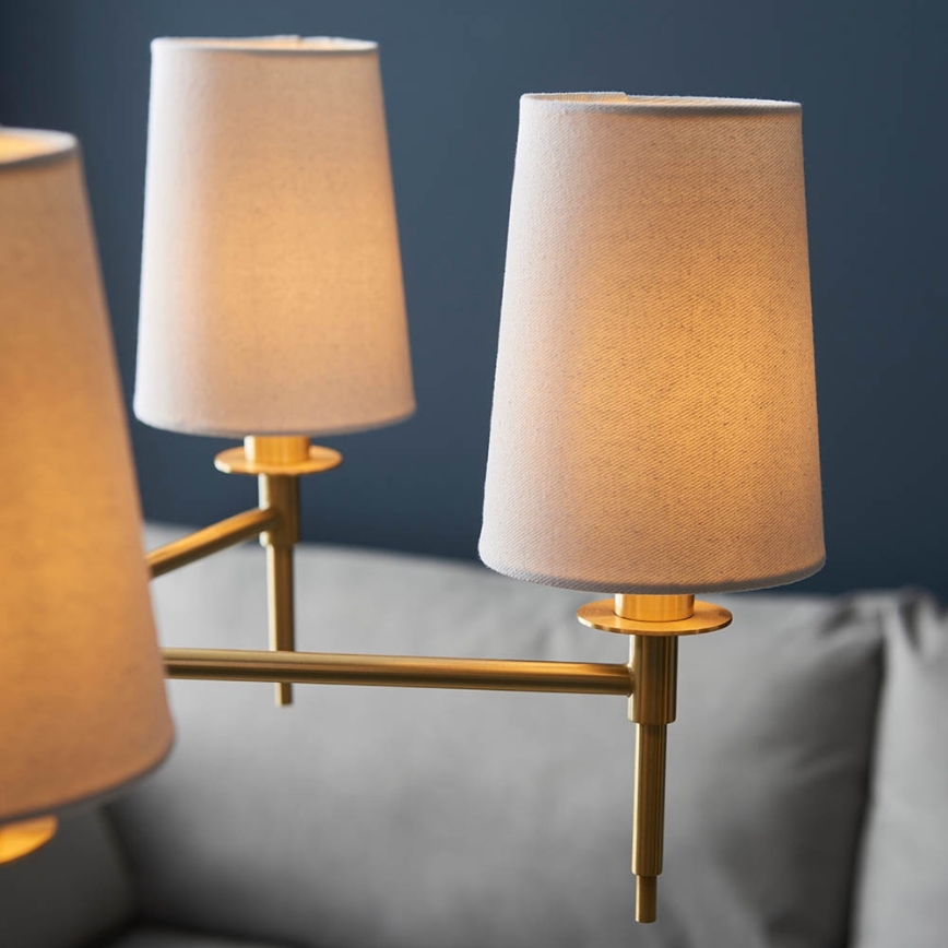 Endon 99458 - Lustre suspendu à chaîne 5xE14/6W/230V doré/blanc