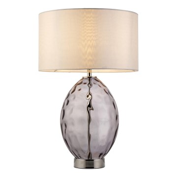 Endon 99581 - Dimbare tafellamp ERIN 1xE27/10W/230V crème/mat chroom/rookzwart