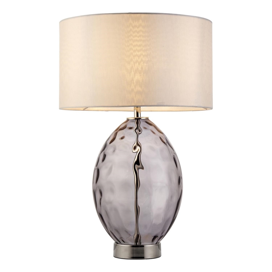 Endon 99581 - Lampe de table dimmable ERIN 1xE27/10W/230V crème/chrome mat/noir fumé