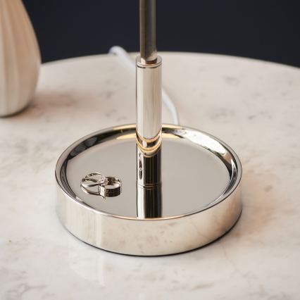 Endon 99596 - Lampe de table 1xE27/10W/230V blanche/chrome brillant