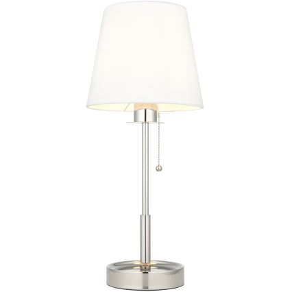 Endon 99596 - Tafellamp 1xE27/10W/230V wit/glanzend chroom