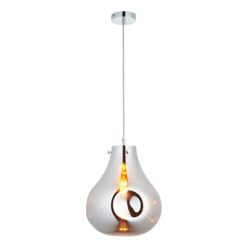 Endon 99788 - Hanglamp met kabel EUROPA 1xE27/10W/230V rookzwart
