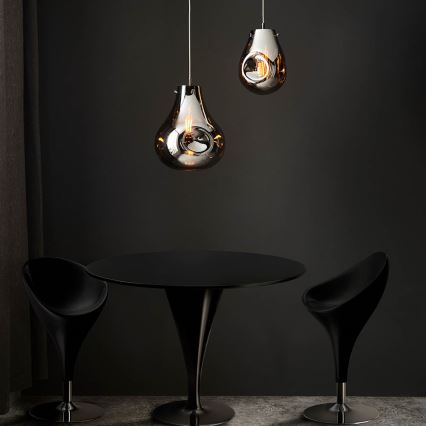 Endon 99788 - Hanglamp met kabel EUROPA 1xE27/10W/230V rookzwart