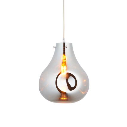 Endon 99788 - Hanglamp met kabel EUROPA 1xE27/10W/230V rookzwart