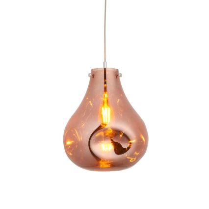Endon 99790 - Hanglamp aan kabel EUROPA 1xE27/10W/230V rookbruin