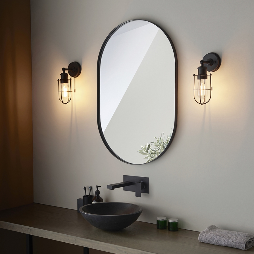 Endon 99948 - Applique murale pour salle de bains CREW 1xE27/6W/230V IP44 noire