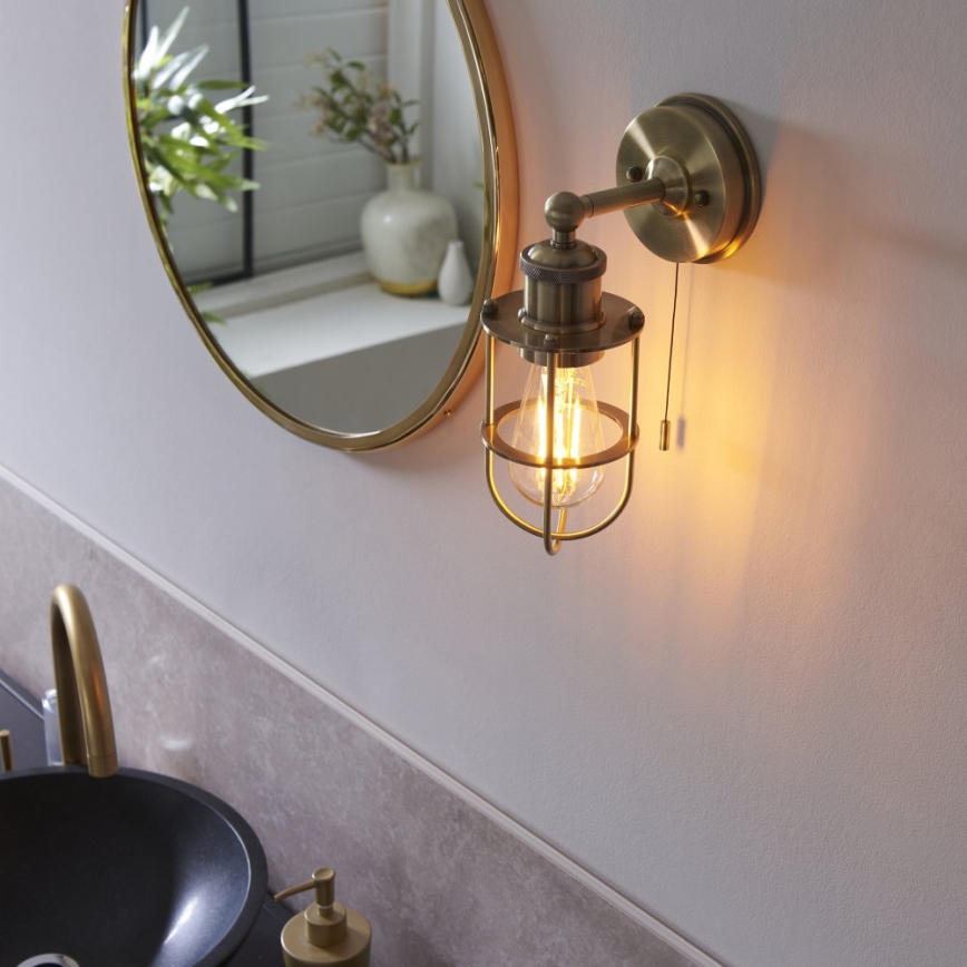Endon 99952 - Applique murale salle de bain CREW 1xE27/6W/230V IP44 laiton