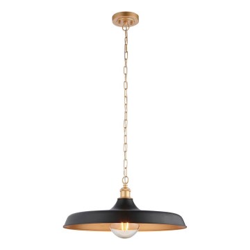 Endon 99998 - Hanglamp aan ketting SABIAN 1xE27/10W/230V zwart/goud