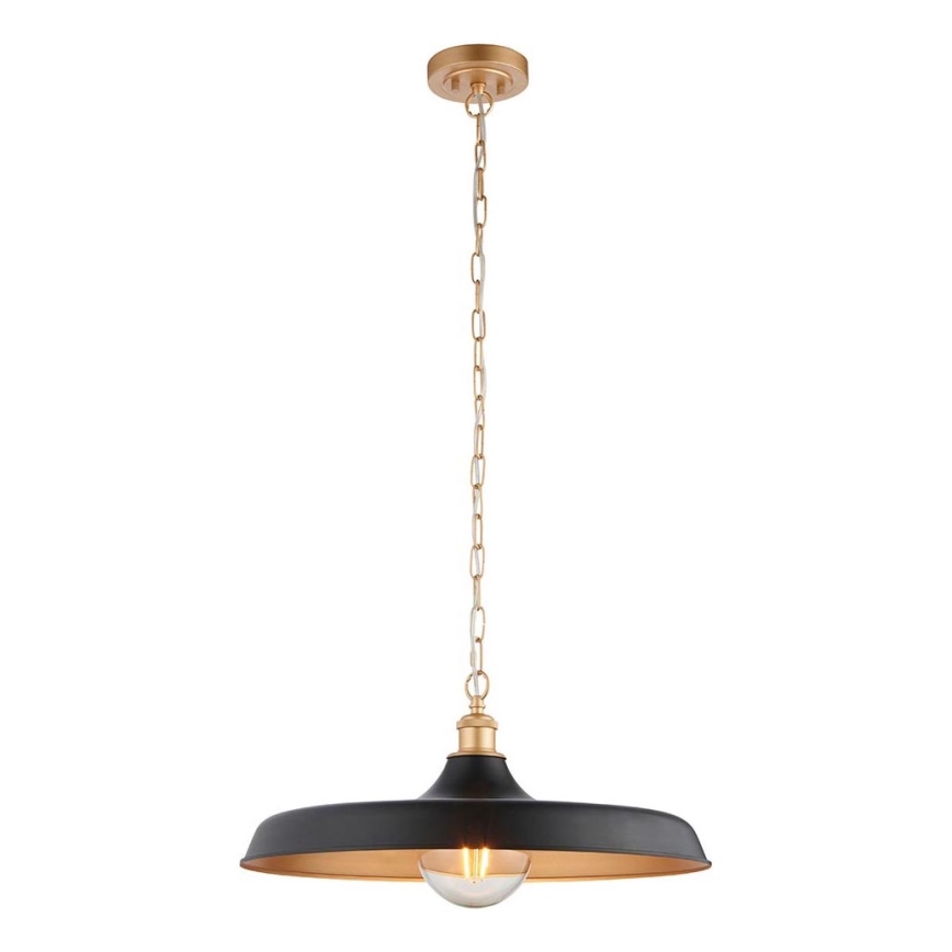 Endon 99998 - Hanglamp aan ketting SABIAN 1xE27/10W/230V zwart/goud