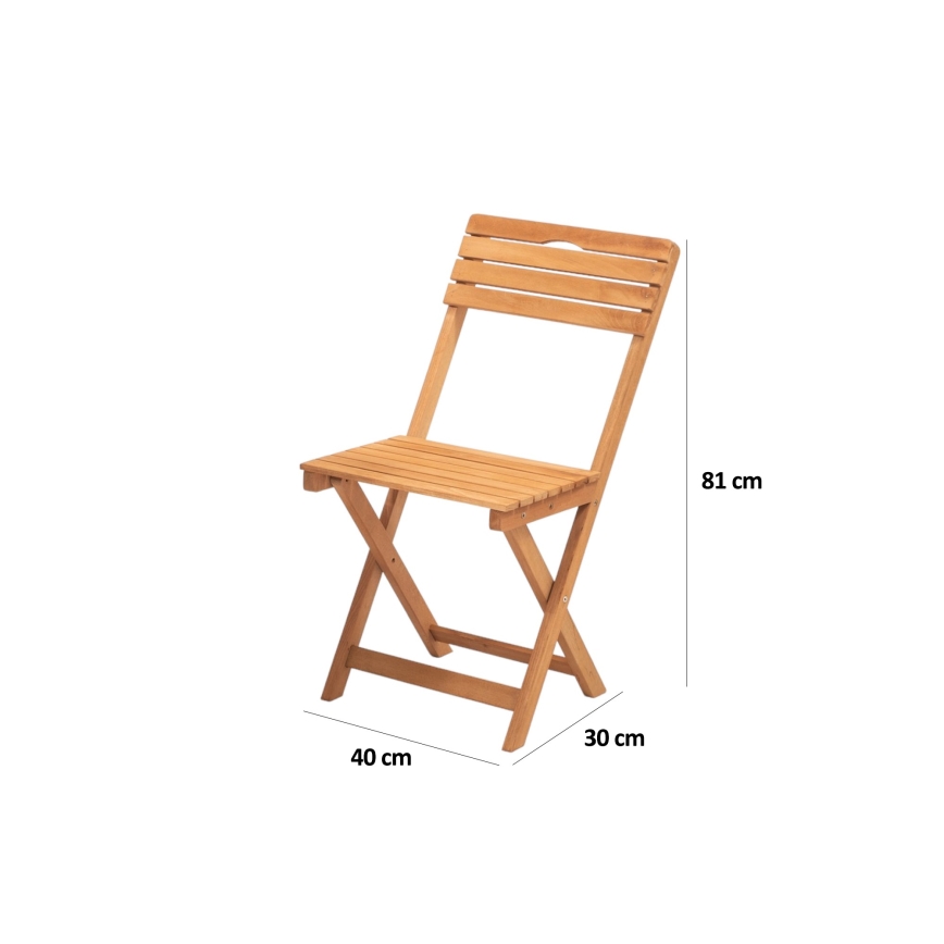 Ensemble balcon avec coussins en hêtre