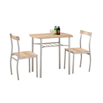 Ensemble balcon LANCE 82x50 cm métal/chêne Sonoma