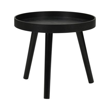 Ensemble de 2 tables basses VERDE Ø 60 et 38 cm, noires