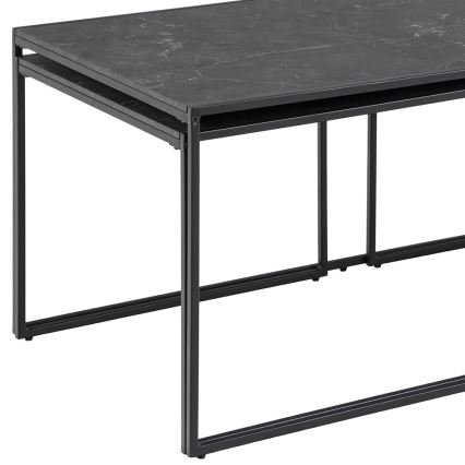 Ensemble de 3 tables basses ALMA anthracite