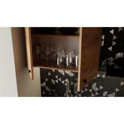 Ensemble de cuisine CLAIRE 180 cm, finition chêne craft