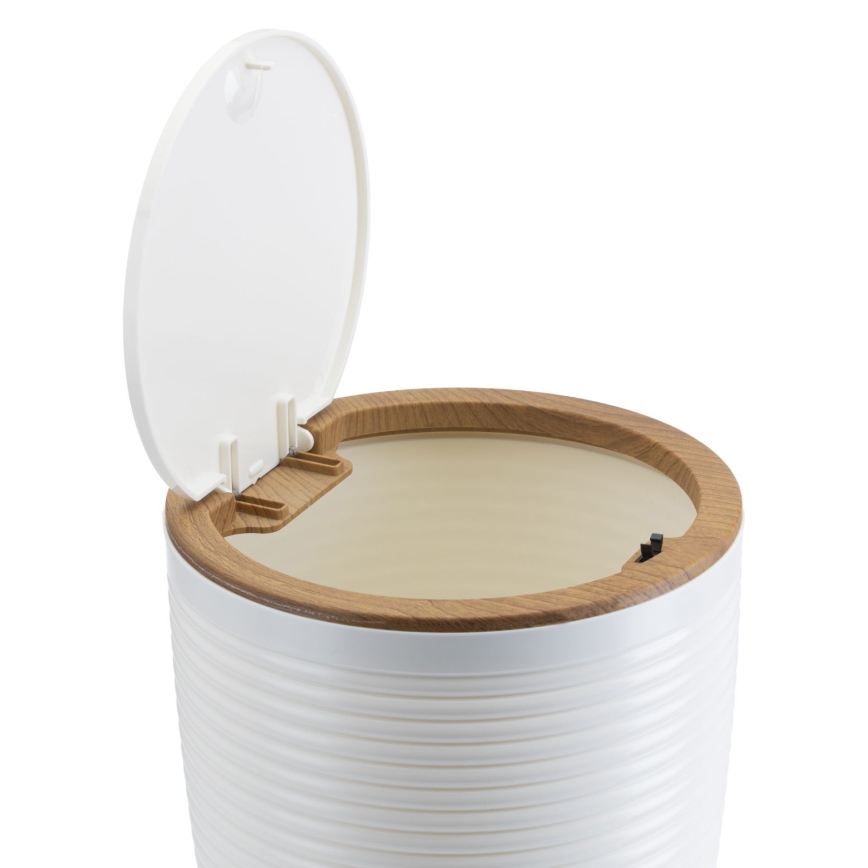 Ensemble de salle de bain CAROL 5 pce blanc/marron