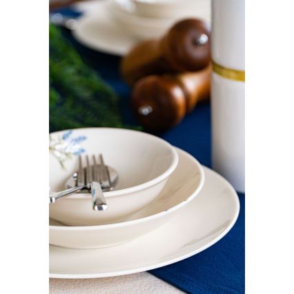 Ensemble de table 18 pièces en porcelaine, blanc/bleu/vert