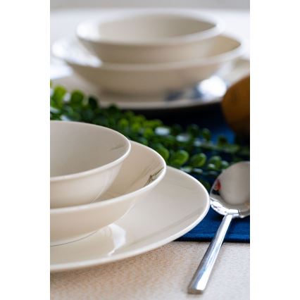 Ensemble de table 18 pièces en porcelaine, blanc/bleu/vert