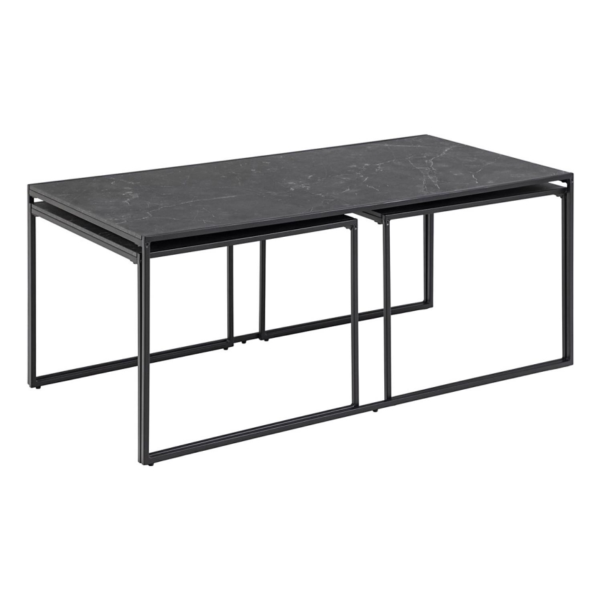 Ensemble de tables basses ALMA 3 pcs anthracite