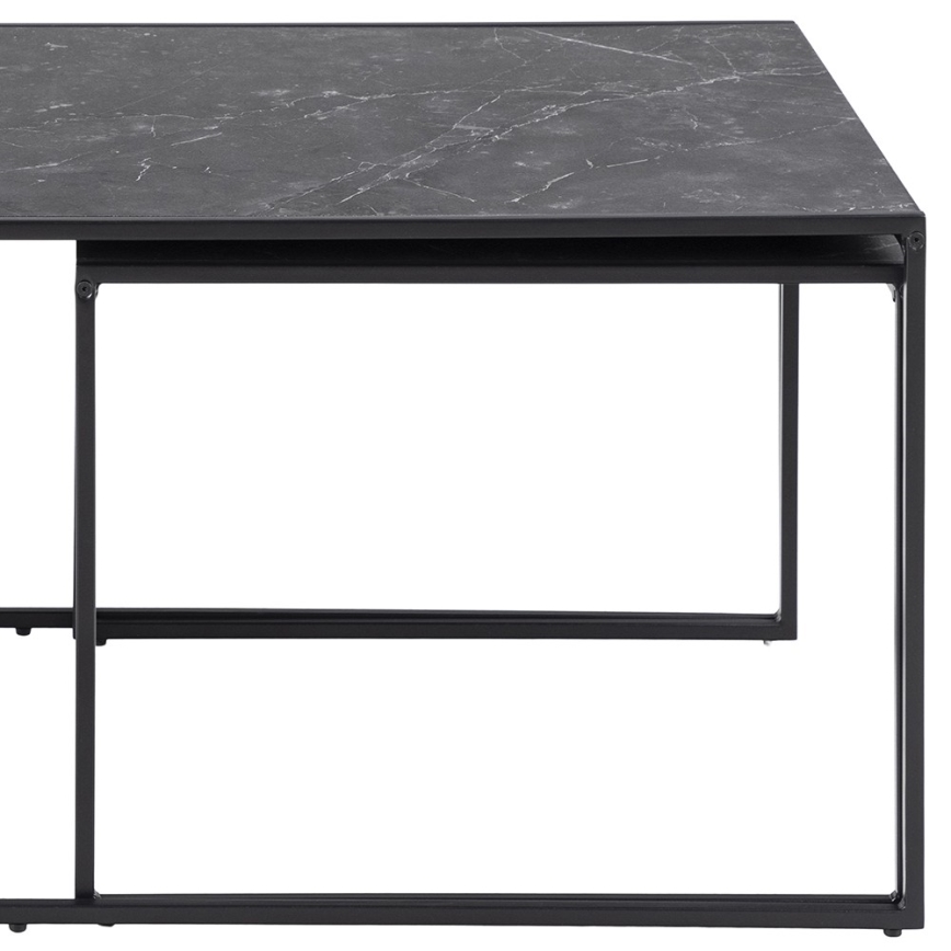 Ensemble de tables basses ALMA 3 pcs anthracite