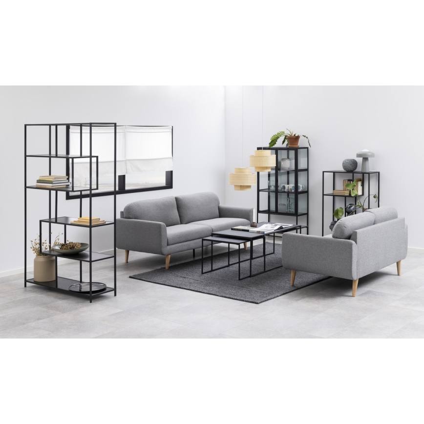 Ensemble de tables basses ALMA 3 pcs anthracite