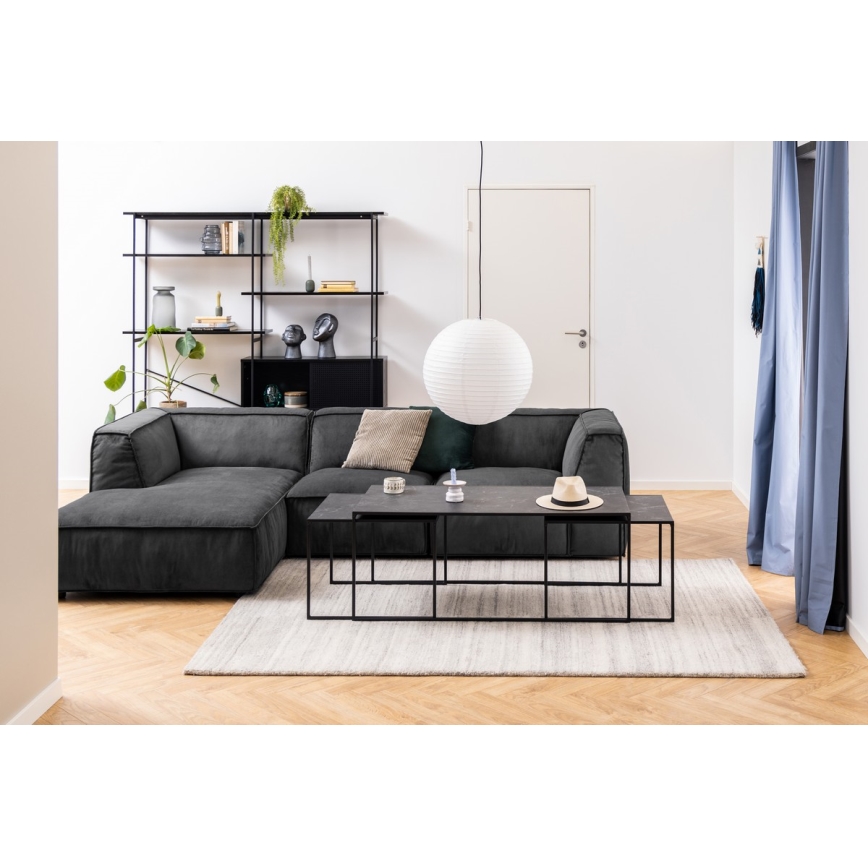 Ensemble de tables basses ALMA 3 pcs anthracite