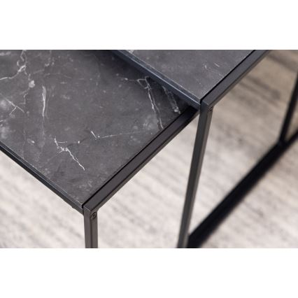 Ensemble de tables basses ALMA 3 pcs anthracite