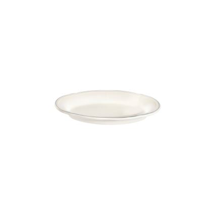 Ensemble de vaisselle 18 pièces, porcelaine crème/argent