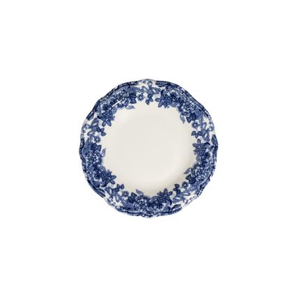 Ensemble de vaisselle 24 pièces en porcelaine, blanc/bleu