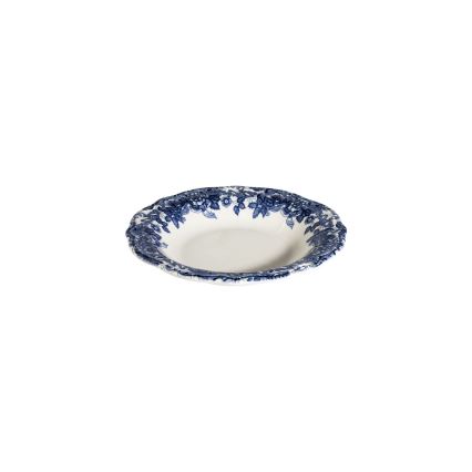 Ensemble de vaisselle 24 pièces en porcelaine, blanc/bleu